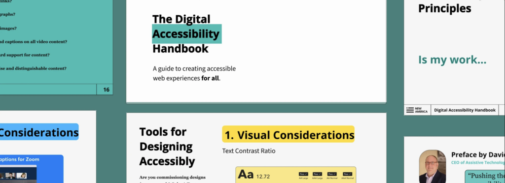 Title Card for Digital Accessibility Handbook Project for New America